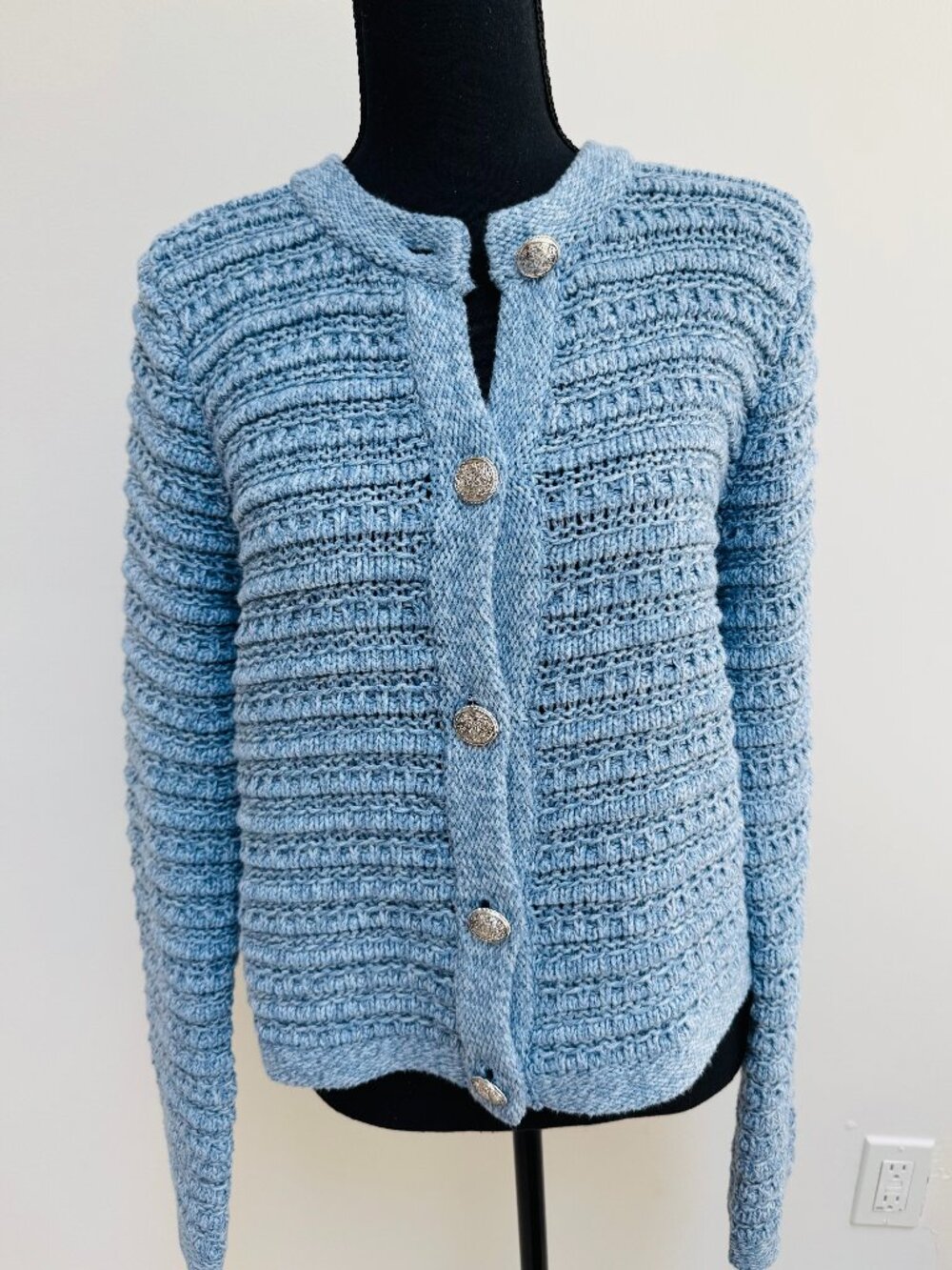 NWT LOFT Light Blue Lady Sweater Jacket - Size M